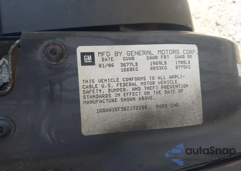 2006 Saturn Ion Level 3 from USA, damaged, VIN 1G8AW15F36Z172155